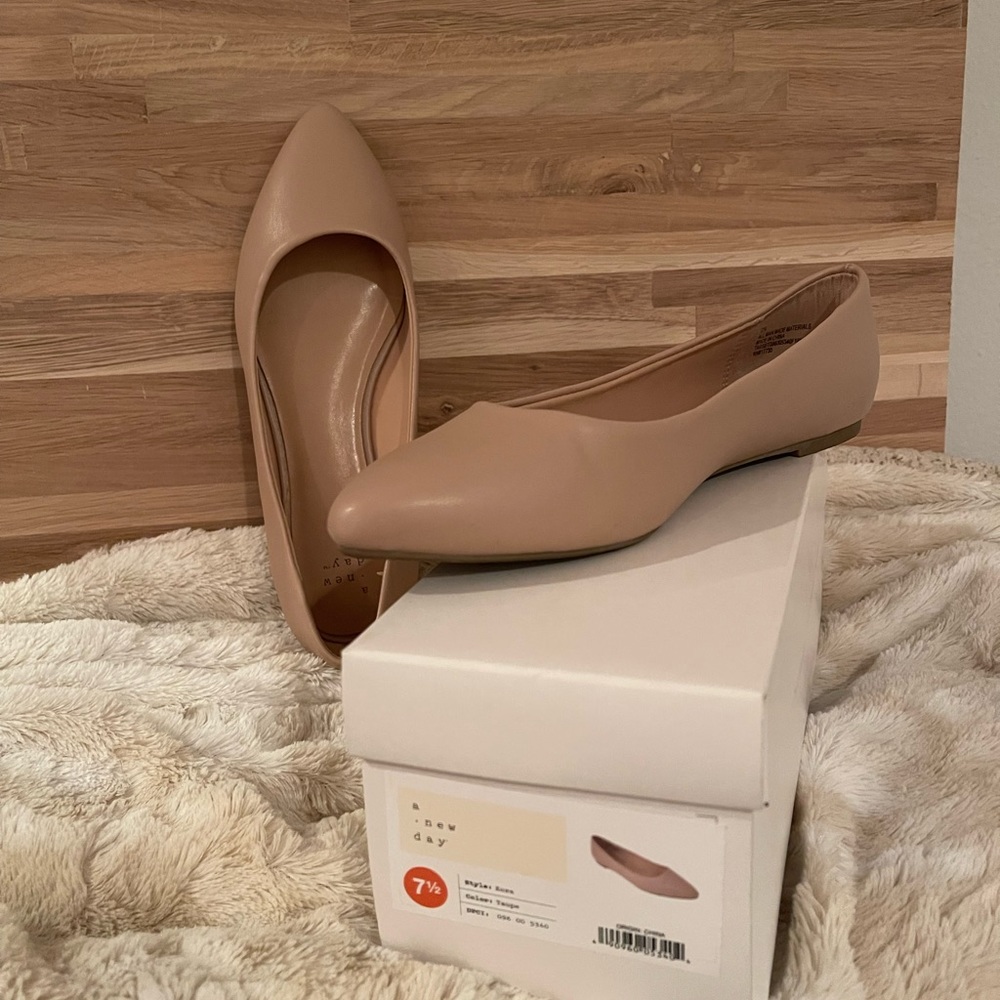 A NEW DAY Kora Pointed Toe Ballet Flats in box